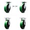 Service Caster 8 Inch Poly on Cast Iron Caster Set with Roller Bearing 2 Swivel Lock 2 Rigid SCC-35S820-PUR-GB-BSL-2-R-2 - alternate 1